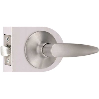 Straight Passage Hall/Closet Door Lever 2-3/8" and 2-3/4" Backset Grade 3 Satin Chrome 6-Pack