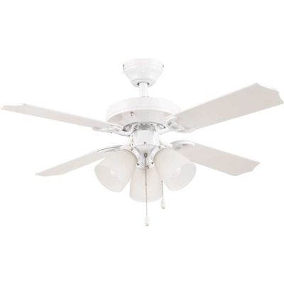 Seasons 42 In. 4-Blade LED Ceiling Fan W/ Light (White)