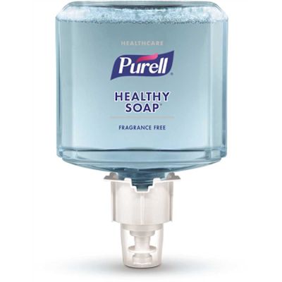 PURELL 1200 mL Hand Soap Refill for ES4 Push-Style Soap Dispenser, Fragrance Free, ECOLOGO Certified (2-Pack Per Case)