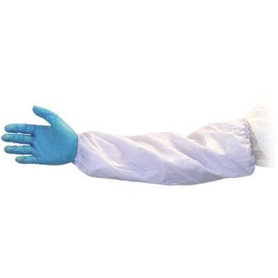 The Safety Zone White Vinyl Sleeves 18 in. Length 5 MIL, 72 PAIRS/CS