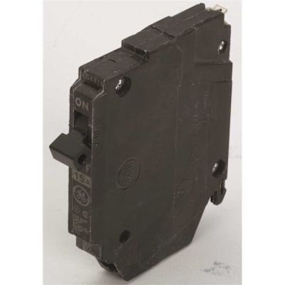 GE 15 Amp Single Pole Thin Breaker - Hacr/swd Rated