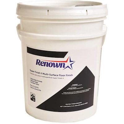 Renown Super Finish II 5 Gal. Pail Multi-Surface Floor Finish, Fragrance Free