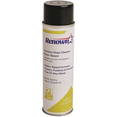 Renown Stainless Steel Cleaner Water Based Aerosol 18 oz. (12 Per Case)
