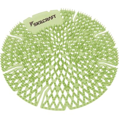 Skilcraft Lasting Power Urinal Screen Deodorizer, Calypso Lime, Case Of 10