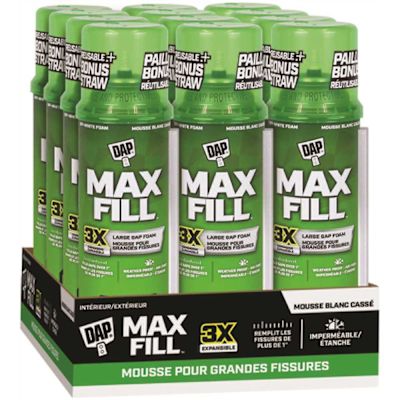 DAP DAP Max Fill 12 Oz. Insulating Spray Foam Sealant, Off-White, Case Of 12