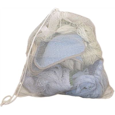 MAINTENANCE WAREHOUSE 18x24 White Poly Mesh Idtag Laundry Bag, Package Of 2