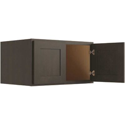 CNC Cabinetry Cabinetry Luxor Smoky Grey Wall Cabinet, 24 Deep 30w X 18h