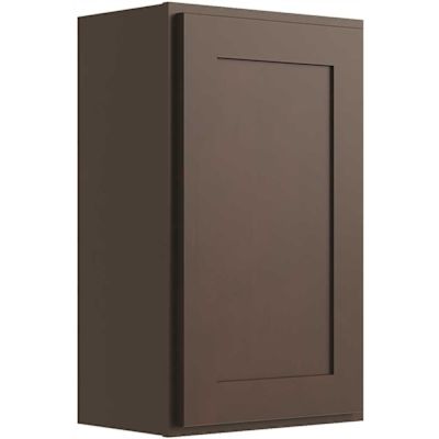 CNC Cabinetry Cabinetry 18" W X 30" H 1 Door Wall Cabinet, Luxor Espresso