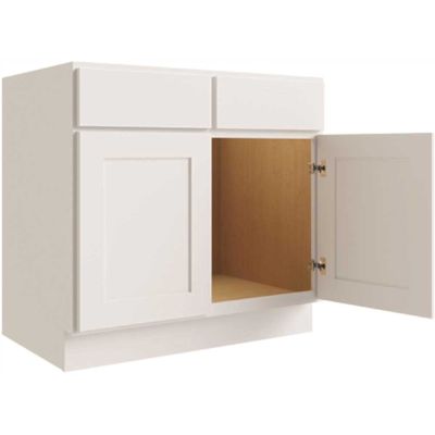 CNC Cabinetry Cabinetry 36" W Sink Base Cabinet, Luxor White