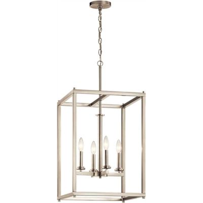 31" 4 Light Foyer Pendant In Brushed NICKEL Finish