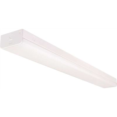 Satco LED 4ft Wide Strip Light 40w 4000k White Finish Knockout/emergency Back Up