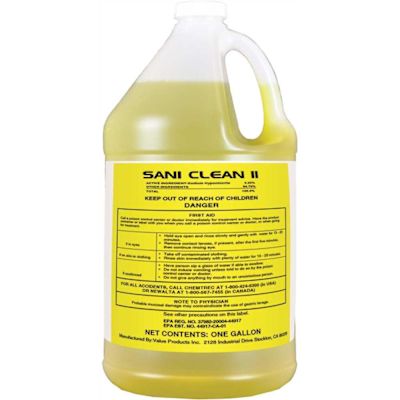 PRIDELINE Sani Clean II 5.25% Chlorine Bleach Low Temp Dishwasher 1 G Case Of 4