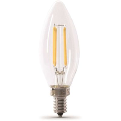FEIT ELECTRIC Electric B10 5.5 Watt 2700k E12 Base Clear Filament LED Bulb Package Of 4