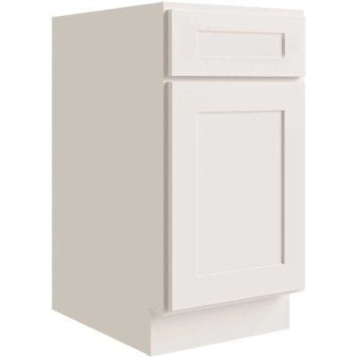 CNC CABINETRY Luxor 15" Base Cabinet, Ada, 5-Pc, Left, Shaker White