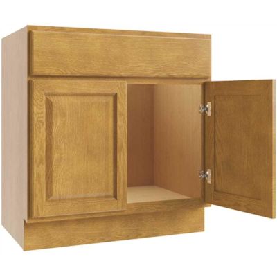 CNC CABINETRY Luxor Vanity Base Cabinet, 30"w X 34.5"h X 21"d, Shaker White