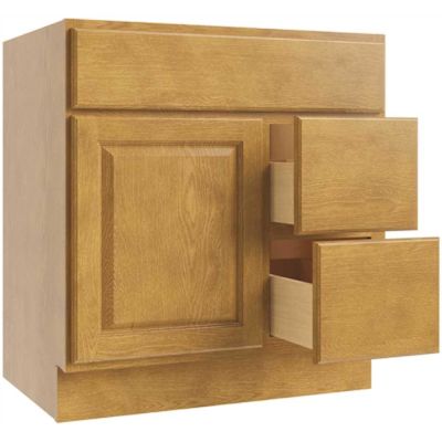 CNC CABINETRY Luxor 2-Door Vanity Cabinet, 30"wx34.5"hx21"d, Shaker White