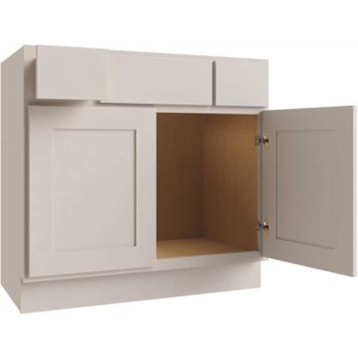CNC CABINETRY Luxor 2-Drawer Vanity Base Cabinet, 42"w, Shaker White