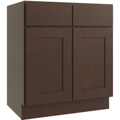 CNC CABINETRY Luxor 2-Door Base Cabinet, ADA Height, 36"w, Shaker Espresso