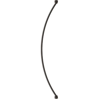 SEASONS 60" Matte Black Aluminum Curved Shower Rod