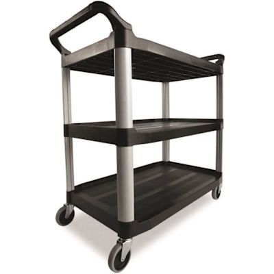 RUBBERMAID COMMERCIAL Xtra Utility Cart Open Sided 300 Lb. Capacity Black