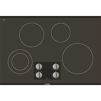 BOSCH 500 Series 30 Inch Radiant Electric Cooktop In Black With 4 Elements