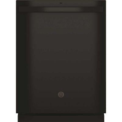 GE Top Control With Plastic Interior Dishwasher, Black