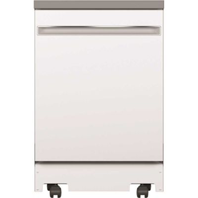 GE 24" Stainless Steel Interior Portable Dishwasher With Sanitize Cycle