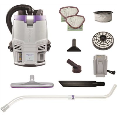 PROTEAM Gofit 3 Cordless Commercial Backpack Vacuum W/xover Telescoping Wand Kit