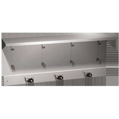 ASI AMERICAN SPECIALTIES, INC. Shelf With 4 Utility Hooks And 3 Mop Holders