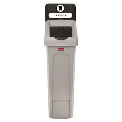 RUBBERMAID COMMERCIAL Slim Jim Recycling Station 1-Stream Landfill 23 Gal