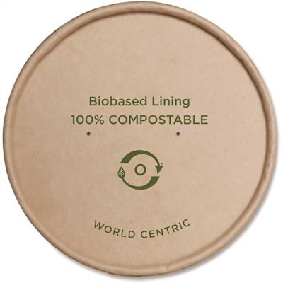 World Centric Paper Lids For Bowls 4.5" Diameter Case Of 500