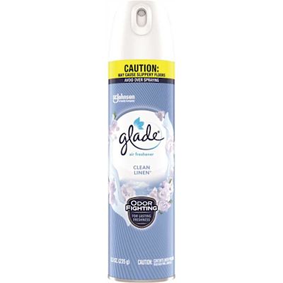 Glade 8.3 Oz Compressed Gas Aerosol - Clean Linen Case Of 6