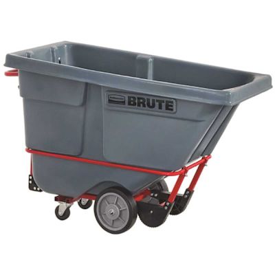 Rubbermaid Commercial Brute Rotomolded Tilt Truck, Heavy Duty, 1/2 Cu Yd, Gray
