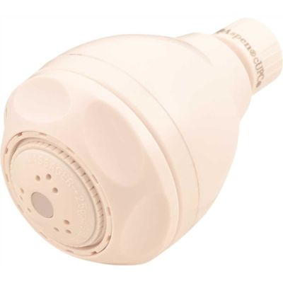 Seasons Maintenance Warehouse 3 Spray Adjustable 2.5 GPM Showerhead with Metal Ball Joint in White