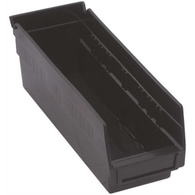 Quantum Storage Systems 1.4 Qt. Economy Shelf Bin Black