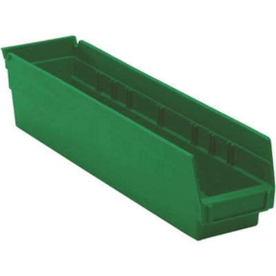 Quantum Storage Systems Eco Green Shelf Bin 17-7/8 X 4-1/8 X 4 In Package Of 20