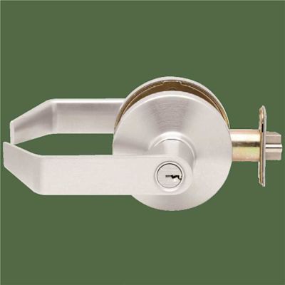 Falcon Grade 2 Entry/office Cylindrical Lock, Key In Lever, Dane, Satin Chrome