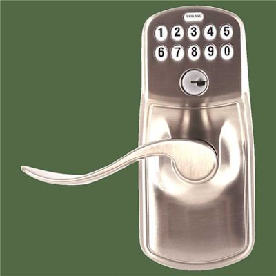 Schlage Residential Grade 2 Keypad Entry With Auto Lock, Accent, Satin NICKEL