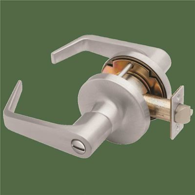 Falcon Grade 1 Privacy Cylindrical Lock, Dane Lever, Standard Rose, Satin Chrome