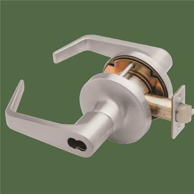 Falcon Grade 1 Classroom Security Cylindrical Lock, Dane Lever, Satin Chrome