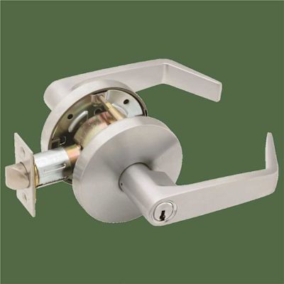 Falcon Grade 2 Classroom Cylindrical Lock, Key In Lever, Dane, Satin Chrome
