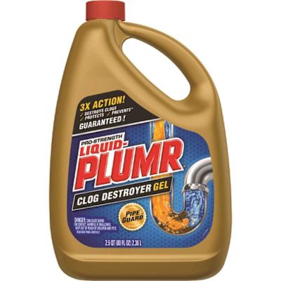 Liquid Plumr Pro-Strength Clog Destroyer Gel W/pipeguard 80 Ounces Case Of 6