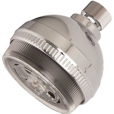 Maintenance Warehouse Adjustable 1.8 GPM Showerhead With Metal Ball Joint Chrome