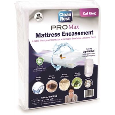 Cleanrest PRO Max Mattress Encasement, Cal King, Case Of 3
