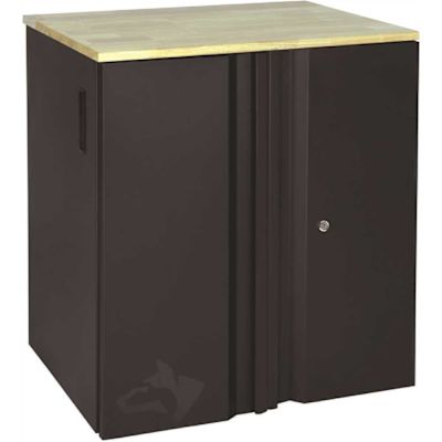 Husky Heavy Duty Welded 20-Gauge Steel 2-Door Garage Base Cabinet Black