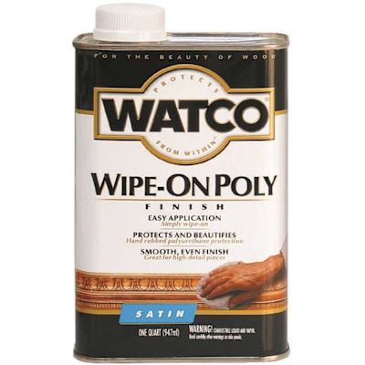 Rust-Oleum Rust-Oleum Watco Wipe-On Poly Finish, Satin, 1 Quart, Case Of 6