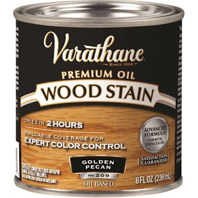 Rust-Oleum Rust-Oleum Varathane Premium Wood Stain, Golden Pecan, Half-Pint, Case Of 4