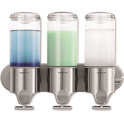 Simplehuman Simplehuman Triple Wall Mount Shower Pump 3x15 Fl.oz Shampoo/soap Dispensers Ss
