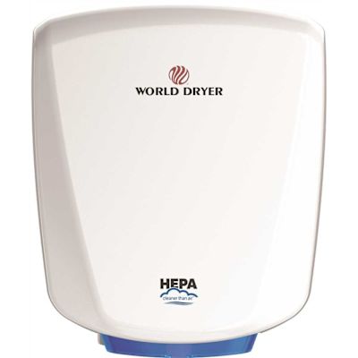 World Dryer World Dryer Hepa-Filtered Verdedri Hand Dryer, White