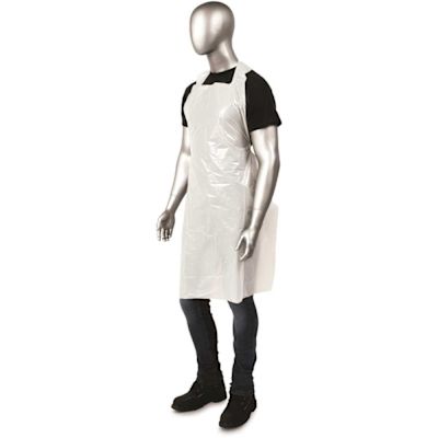 Ambishield 1 Mil Polyethylene Aprons Embossed Boxed 24 X 42 White Case Of 1000